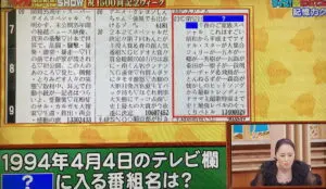 1994年4月4日のテレビ欄